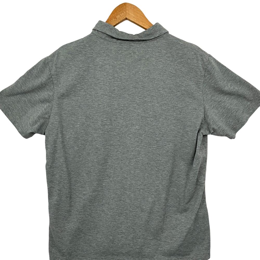 Spier & Mackay Polo Shirt Mens Large Gray Pique Short Sleeve Button Collar Golf - Picture 4 of 11